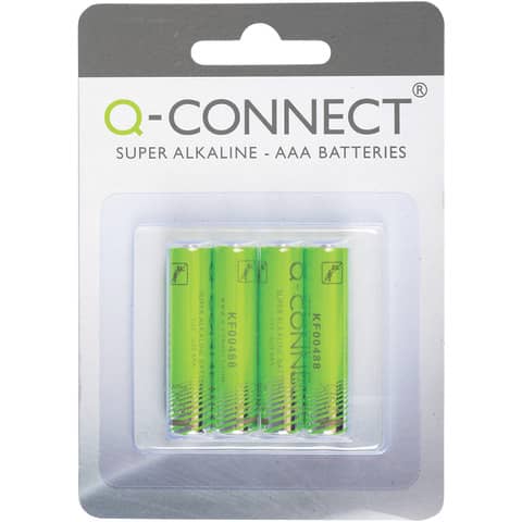 Batteria alcalina Q-Connect Micro 1.5 V AAA LR03 conf. da 4 - KF00488